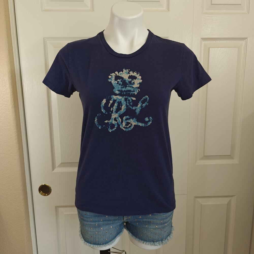 Vintage Ralph Lauren navy R.L. logo short sleeve tee shirt sz M